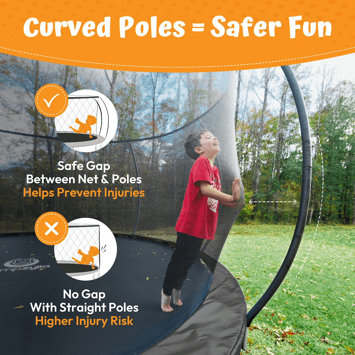 Jumpzylla Trampoline Curved Poles