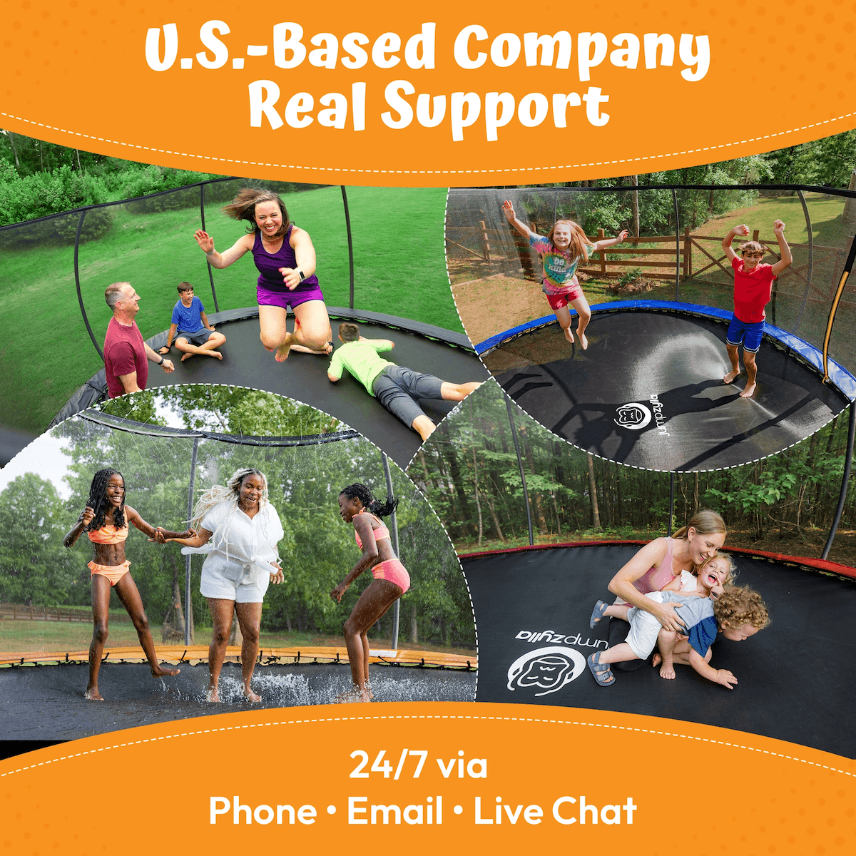 Jumpzylla Trampoline US Based with Real Support 